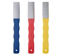 GOLD DEER 3Pcs Diamond Sharpening Hones Sets 3Grits 220# 400# 600# Color Coded Diamond Sharpening Stones Tools Flat Hand File Knife Set for Hunting, Outdoor