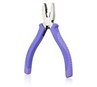 GOLD DEER 4.5 Inch Mini Lineman's Pliers with Wire Cutter, Serrated Jaw, Small Wire Cutters, Macaron Purple Handle for Jewelry Making, Twisting Cutting Wires Clamping Screws