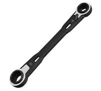 GOLD DEER 4-in-1 Reversible Ratcheting Box Wrench Set Metric 16mm 17mm 18mm 19mm Double Box End Wrench Set Ratchet Wrench Set,72-Tooth Ratcheting Gear,CR-V Steel