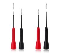GOLD DEER 4 Pack 2mm Needle Test Probes 600V/10A Piercing Needle Non-Destructive Test Probe Multimeter Probes Fine Point Tip Adapter Set for Multimeter Leads Electrical Testing