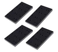 GOLD DEER 4 Pcs Soft Black Foam Sanding Pads with Hook and Loop Design Interface Sander Backing Pad 80 x 133 x 12 mm Foam Sanding Pads with 16 Holes Compatible with Festool RTS400 LS130 Sander