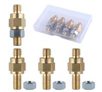 GOLD DEER 4Pcs Side Post Battery Terminal 3/8"-16 Bolts Side Battery Post Adapter Long Stud Side Post Battery Terminal Bolt Standard Battery Post Stud Extender Bolt Thread Side Terminal Batteries Stud