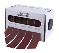 GOLD DEER 5 Grits Abrasive Sand Paper Set Sandpaper Roll Boxed Multi-Roll Assorted Abrasive Rolls Emery Cloth Roll 150 240 320 400 600 Grit Sandpaper Rolls for Wood Metal Polishing,Each Roll (6M)