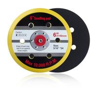 GOLD DEER 6 Inch 6 Hole Hook and Loop Replacement Sander Pad, Dustless