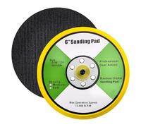 GOLD DEER 6 Inch Hook and Loop Backing Pad PSA DA Sander Backing Plate Pad 5/16"-24 Thread Sanding Back Pad for Orbital Sander and DA Sander for Sanding Finishing Polishing Buffing