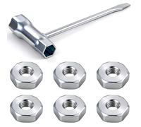 GOLD DEER 6 PCS Sprocket Cover Bar Nuts with Chainsaw Wrench, Chainsaw Parts for Stihl MS170 MS170C MS171 MS180 MS181 MS192T MS200 MS200T MS210 MS211 MS230 MS231 MS240 MS250 MS251 MS260 Chainsaws