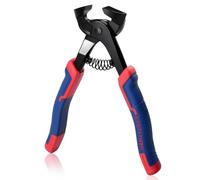 GOLD DEER 7 Inch Tile Nippers Heavy Duty Mosaic Cutter Pliers with Tungsten Carbide Jaws & Spring-Assist Ergonomic Grip for Ceramic Porcelain Glass Mosaic Tiles Professional Tile Working Tool