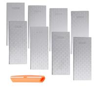 GOLD DEER 8PCS Diamond Sharpening Stone Set Diamond Sharpening Plate with Non-Slip Base Coarse/Medium/Fine Grit Sharpener Knife Sharpener Stone,240/400/600/800/1000/1500/2000/3000 Grit