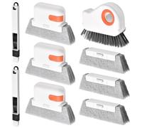 GOLD DEER 9Pcs Window Track Cleaner Set,Groove Cleaning Brush Tools,Window Sill Gap Track Cleaning Tools,Multifunctional Gap Scrub Brush,Magic Window Track Cleaner for Household Use, Kitchen