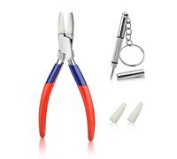 GOLD DEER Adjusting Eyeglass Arms Frame Pliers Flat Nose Nylon Jaws Pliers Eyeglasses Repairing Plier Eyeglasses Adjusting Frame Bending Bridge Temple Pliers Flat Nose Pliers for Jewelry Making