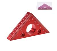 GOLD DEER Aluminum 45/90 Degree Layout Thickened Triangle Ruler 45/90 Degree with Imperial and Metric Scales Isosceles Right Triangular high-Precision Measuring Ruler, Measuring Tool for Woodworking