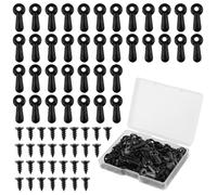 GOLD DEER Black 100 PCS Picture Frame Fasteners Set with 100 Screws, Steel Screw-In Wall Hangers