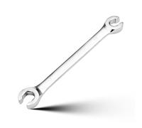 GOLD DEER Flare Nut Wrench 10mm x 12mm Double Open End 45 Steel | Metric Brake Line Wrenches, 15-Degree Offset Design, Ergonomic Handle, for Automotive, Plumbing, and Industrial Applications