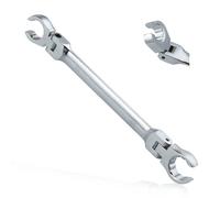GOLD DEER Flex Head Flare Nut Wrench 16 * 18mm Metric Flare Tool Double Flexible Flare Nut Line Wrench Flare Tool Flex Tools 40Cr for Automotive Repairs Plumbing Repairs