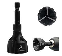 GOLD DEER Heavy-Duty Deburring Chamfer Tool with Sharp Tungsten Carbide Blades Fast Hex Shank Deburr Drill Bit External Burr Removal for Metal Rod Bolt Pipe 3D Printing PVC in 1/8" to 3/4" Diameter