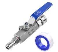 GOLD DEER High Pressure Washer Ball Valve Kit 3/8" Quick Connect Ball Valve for Power Washer Hose Power Washers Hose Shut Off Valves 304 Stainless Steel