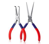 GOLD DEER Mini 2PCS Pliers Set - Long Nose and Bent Needle Nose Plier for Jewelry Making & Wire Wrapping