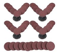 GOLD DEER Roll Lock Quick Change Discs Set 2 Inchs 50PCS 240 Grit Round Sanding Discs Sand Paper Set for Die Grinder Surface Strip Grind Polish Burr Finish Rust Paint Removal