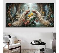 Gold Diamond Art Kits Adults, 5D Diamond Painting Peacock DIY Square Full Drill Crystal Art Kits for Adults Beginners, Rhinestone Arts and Crafts for Home Wall Decor, Gifts for Women, 40x90cm, Cod-178