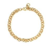 Gold Diamond Cut Pattern Belcher Bracelet, 9-Inch Long 8mm Thick, PVD Gold Plated, 26g - Bling King London