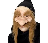 Gold Digger Mask Old Man Half Face Goblin Dwarf Halloween Fancy Dress New