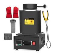 Gold Digital Melting Furnace,1500w 1150℃ /2102 ℉ Electric Auto Smelting Furnace Tools,Casting Refining Machine With Graphite Crucible 1/2/3 Kg,For Gold Silver Aluminum Copper Metal(No-netting,3kg)