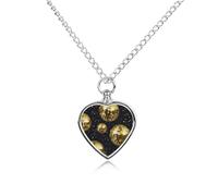 Gold Disco Ball Novelty Urn Necklace for Ashes Pet Dog Cremation Jewelry Memorial Keepsake Pendants