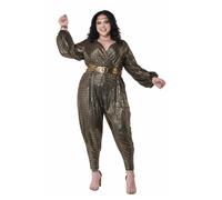 Gold Disco Queen Adult Plus Size Costume XXXL