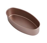 Gold DIY Oval Shaped Cake Mold NonStick Baking Cheese Cake Making Molds Made of Carbon Steel Material for Home Baking Safe Easy to Use Easy to Clean Size 22.5x11.5x6cm