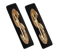 Gold Dollar Sign Car Seat Belt Cover Soft Comfortable Shoulder Seatbelt Pads Cover Seat Belt Pad for Suitable for Car Interior Accessorie
