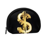 Gold Dollar Sign Minis Storage Bag Shell Wallet Small Coin Purse with Minis with Zipper Change Purse for Coin Keys You Can Also Store Any Small Objects You Want