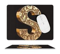 Gold Dollar Sign Mouse Pad Ultra Thin, Leather Mousepad with Waterproof Smooth Surface, Anti Slip Mouse Pad for Gaming, Office & Home, 10 X 8 Inch