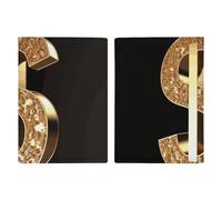 Gold Dollar Sign Passport Holder, ID Card Protector Case Passport Holder with Slot Passports Travel Wallet Document Cover for Women And Men