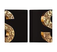 Gold Dollar Sign Passport Holder with Card And Ticket Slot, PU Leather Passport Case Easy Access, Travel Essentials Document Organizer Waterproof Travel Wallet for Men Women