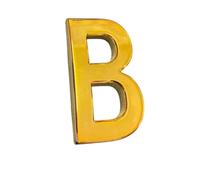 Gold Door Numbers Stick On, 0-99, Letters A, B, C, D, 3'' House Numbers Self Adhesive Stickers, For Doors, Mail Boxes, Hotel Rooms (B)