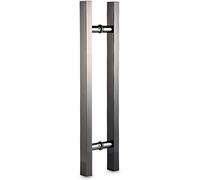 Gold Door Pull Handle, Barn Door Handle for Indoor/Outdoor, Sliding Push Pull Handles, Master Bath Shower Grab Bar, Villa Shed Gate Handle, 60cm Square Design (Style 4)