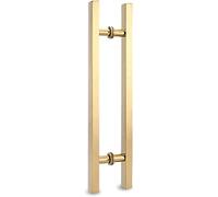 Gold Door Pull Handle Gold,Barn Door Handle/Indoor Outdoor Sliding Push Pull Handles,Master Bath/Shower Door Grab Bar,Villa Shed Gate Handles Square (Color : Style1,Size : 150cm/59