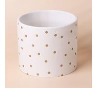 Gold Dot Planter Plant Pot 18 x 18 x 15cm Leaf White One Size