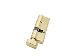 Gold Double Or Single Open Cylinder Hardware Indoor 80/85/90/95/100/105/110mm Lock Door Cylinder Brass Lock Extended 3pcs Key 80mm((35knob-70) 105mm)