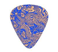 Gold Dragon Chinese Classical Pattern Guitar Pick 12 Picks Fashion Personalized Bass Pick Durable Electric Guitar Plectrums Instrument Accessories