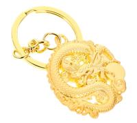 Gold Dragon Keychain Year of Dragon Chinese Luck Fortune Zodiac Animal Key Ring Fengshui Charms Pendant for Purse Backpack Handbags 2024 New Year