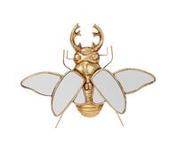 Gold Dragonfly Mirror Wall Decor - Gold, Handmade Dragonflys Wall Decor, Creative Butterfly Mirror Glass WallDecor, Perfect for Victorian and European Themed Homes (Beetle)