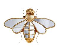 Gold Dragonfly Mirror Wall Decor - Gold, Handmade Dragonflys Wall Decor, Creative Butterfly Mirror Glass WallDecor, Perfect for Victorian and European Themed Homes (Bee)