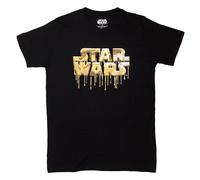 Gold Drip Logo T Shirt Star Wars Black M