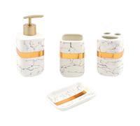 (Gold ) Durane Marbled Bathroom Set 4Pcs
