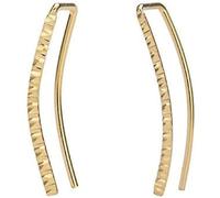 Gold Ear Climber - Dainty Hammered Ear Crawler Simple Minimalist 14k Gold Filled Ear Climbers