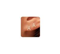 Gold Earrings for Women 14K Gold Cubic Zirconia Bubble Initial Letter Stud Trendy Simple Tiny Small Minimalist Dainty Initial Jewelry Gifts for Women (Gold,small diamond & e)