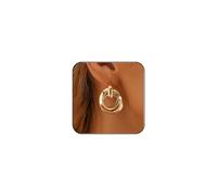 Gold Earrings for Women dainty Gold Statement Stud Earrings Trendy Golden Knot Drop Dangle Earring Lightweight Fashion Golden Jewelry for Women Prom Earring, L, Metal, No Gemstone