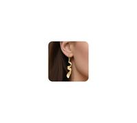 Gold Earrings For Women Dangly 925 Post Leverback Earrings Gold Boho Style Twist Womens Earrings Golden