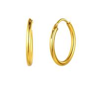 Gold Earrings Hoops for Women Sterling Silver Mini Hoop Earring 15mm Tiny Small Silver Earrings for Ladies Mother